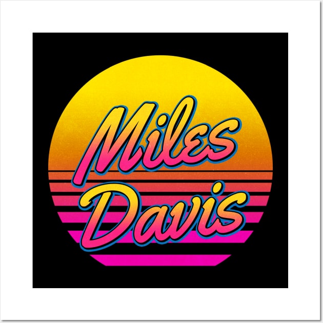 Miles Personalized Name Birthday Retro 80s Styled Gift Wall Art by Jims Birds